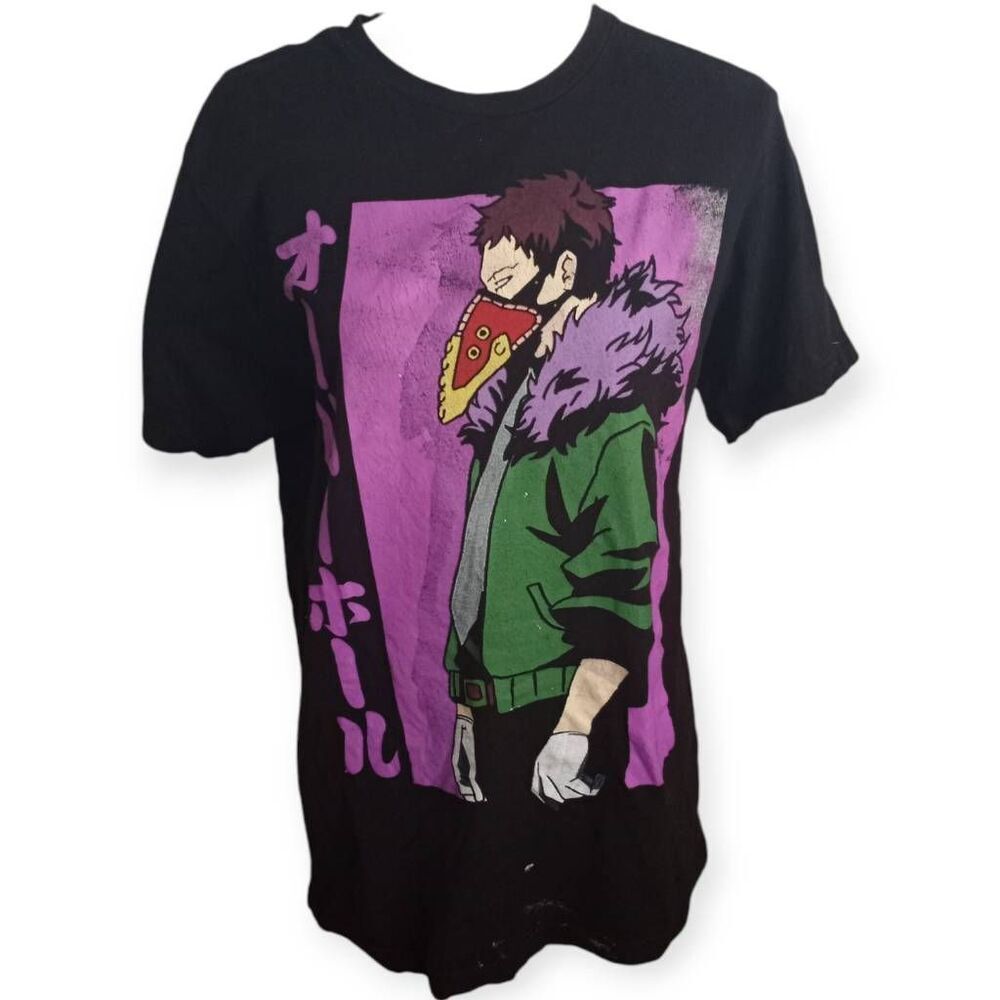 FUNIMATION MY HERO ACADEMIA T-SHIRT BLACK & PURPLE SZ.M GUC